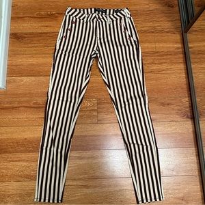 SCOTCH & SODA LA BOHEMIENNE MID RISE SKINNY STRIPED PANTS - SIZE 28 / 32